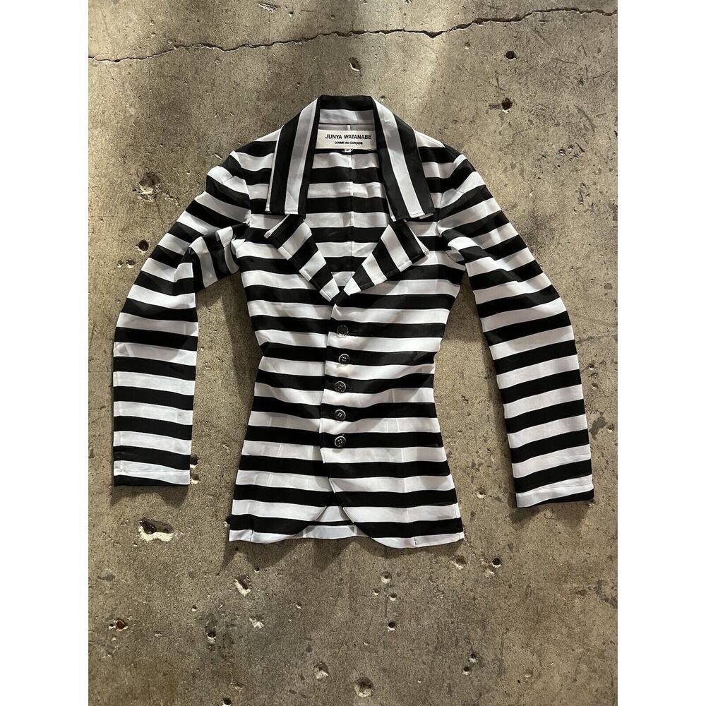 Junya Watanabe Vintage SS 2004 Black & White Striped Jacket